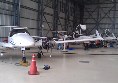 Planes in the AAS Hangar @  Don Muang International Airport